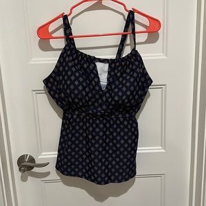 NWT Target swim X plus Kona sol tankini blue keyhole cut out brand new